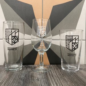 pint glass, Birmingham brewing co