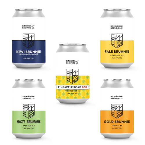 A photo showing a range of our beers that are in some of our mixed beer cases